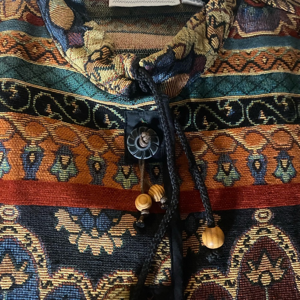 Flashback Tapestry Statement embroidered Jacket 1XL - Picture 10 of 13